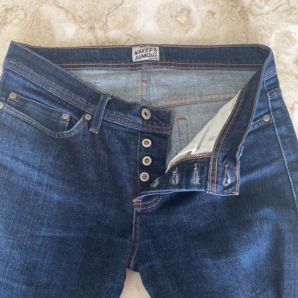 Naked & Famous Weird Guy Japanese Stretch Selvage Denim Jeans - Picture 8 of 10